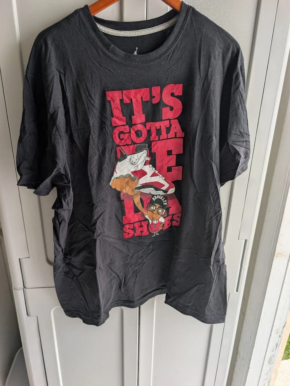 Nike Black Graphic Tee T-shirt with Red 'It's Gotta Be The Shoes' With Spike Lee